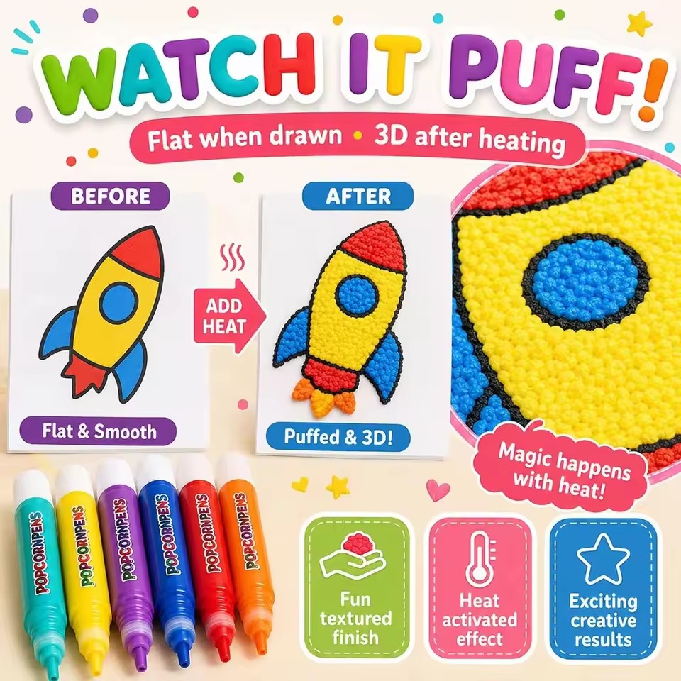 Art Craft Journal - Puffy Popcorn Kalem Seti, Günlük Çalışmaları,