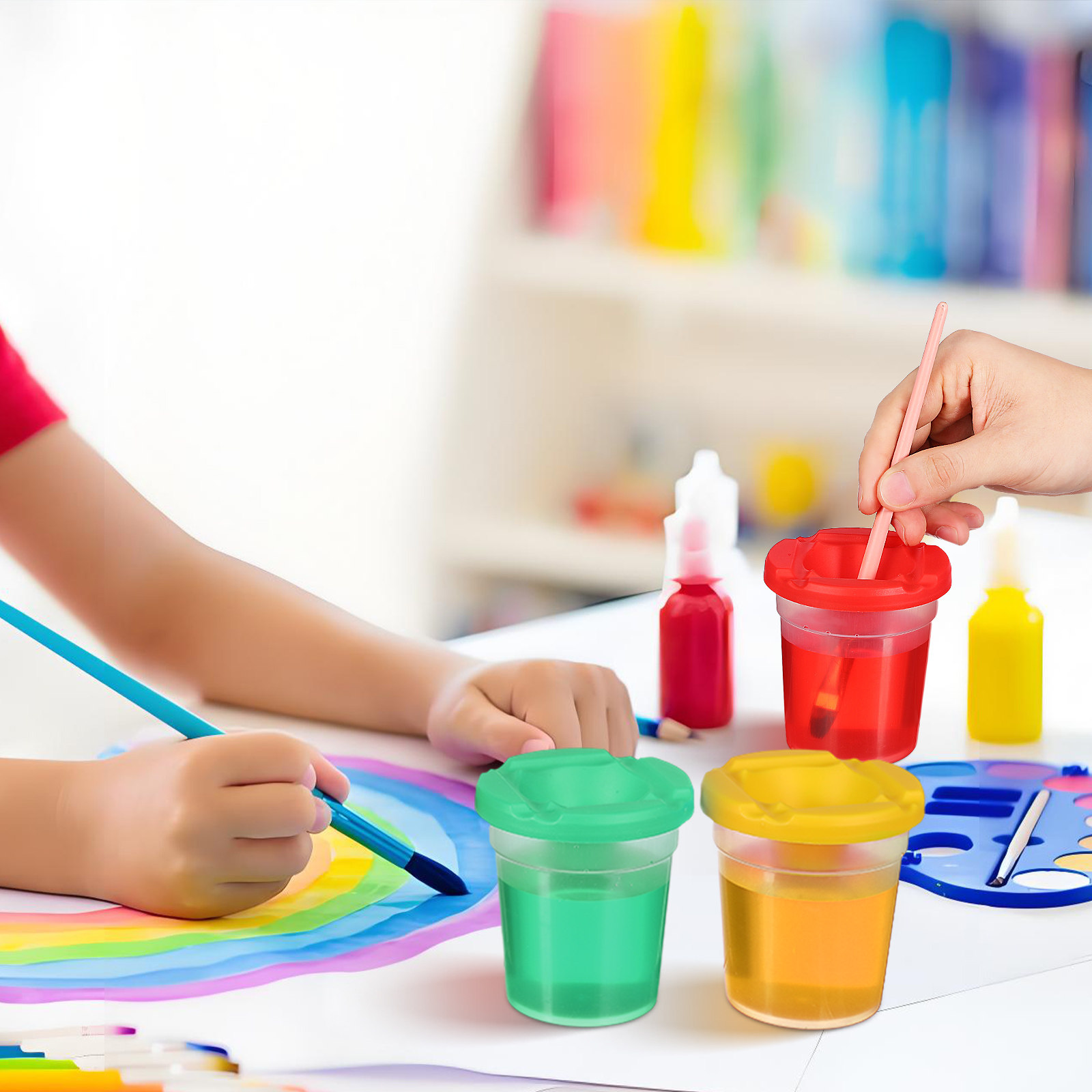 Art Craft Class - 4 Adet Çocuklar İçin Döner Fırça