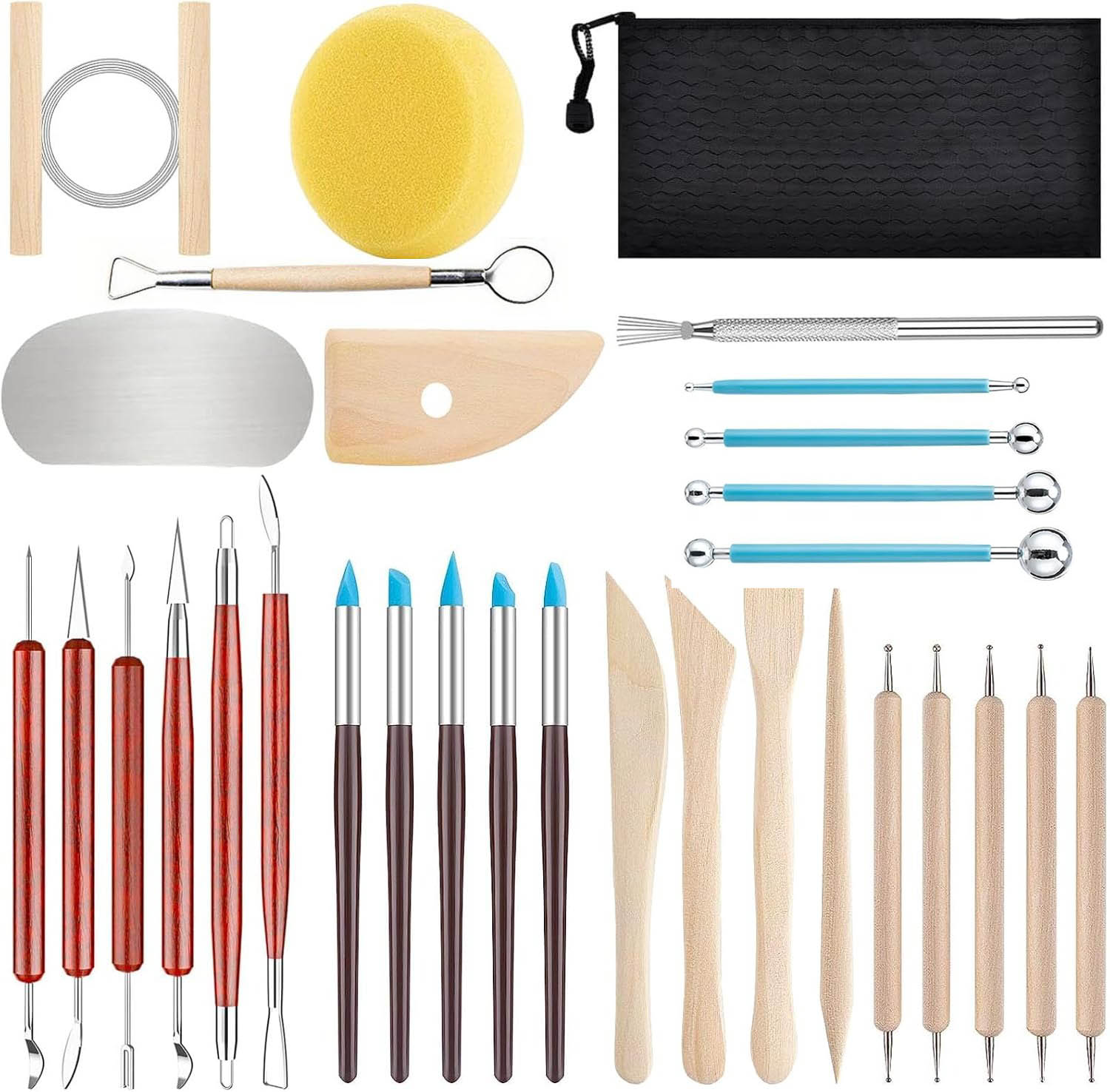 Art Craft Knife - 31 adet/takım Sanat Seramik Yapımı Şekillendirici