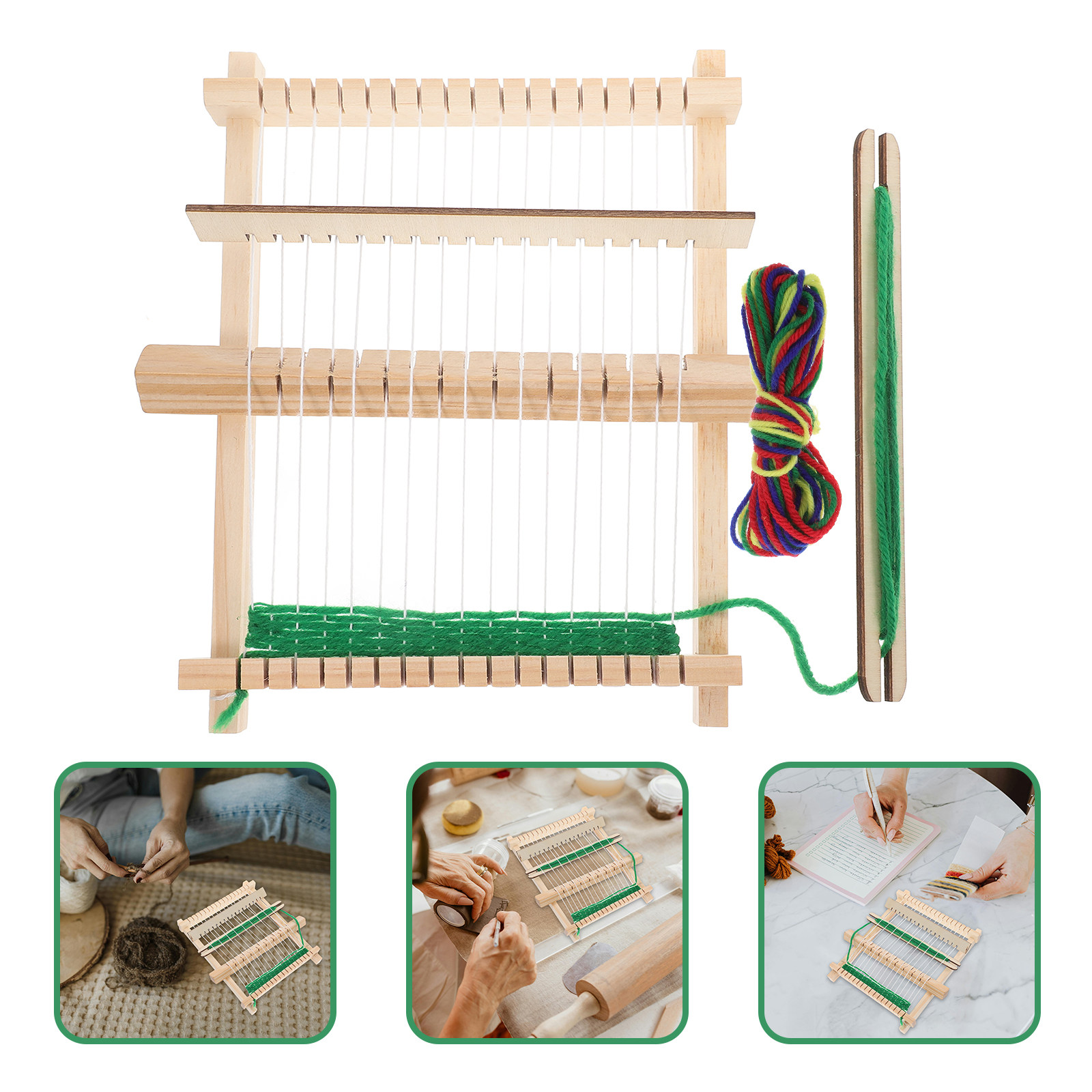 Loom Weaving Frame - 1 Set Taşınabilir Küçük DIY Örgü
