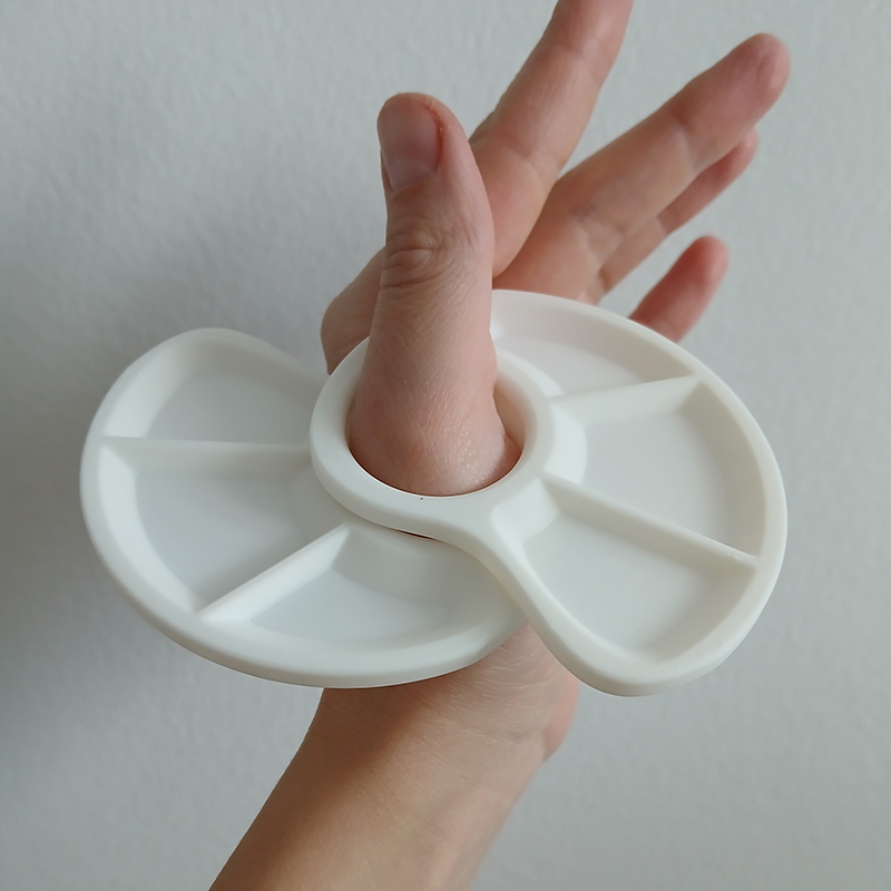 Art Craft Class - 1/2 adet Başparmak Paleti Ergonomik Tasarım