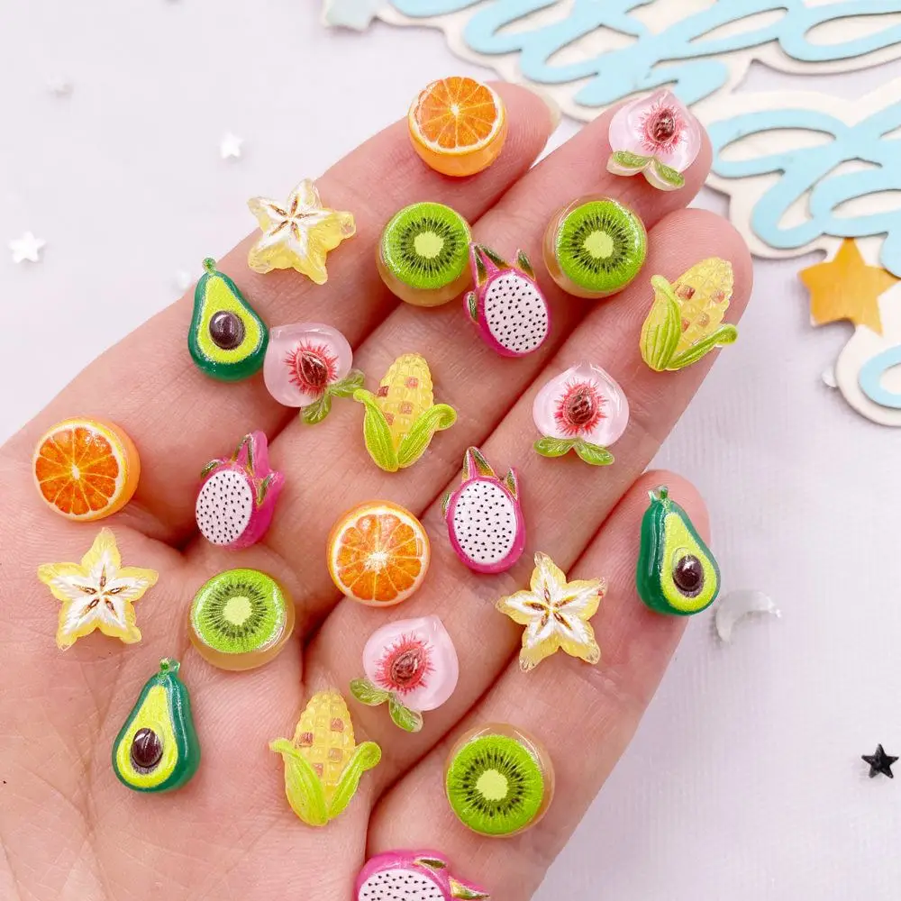 Art Craft Vegetables - 50 adet reçine sevimli Mini renkli