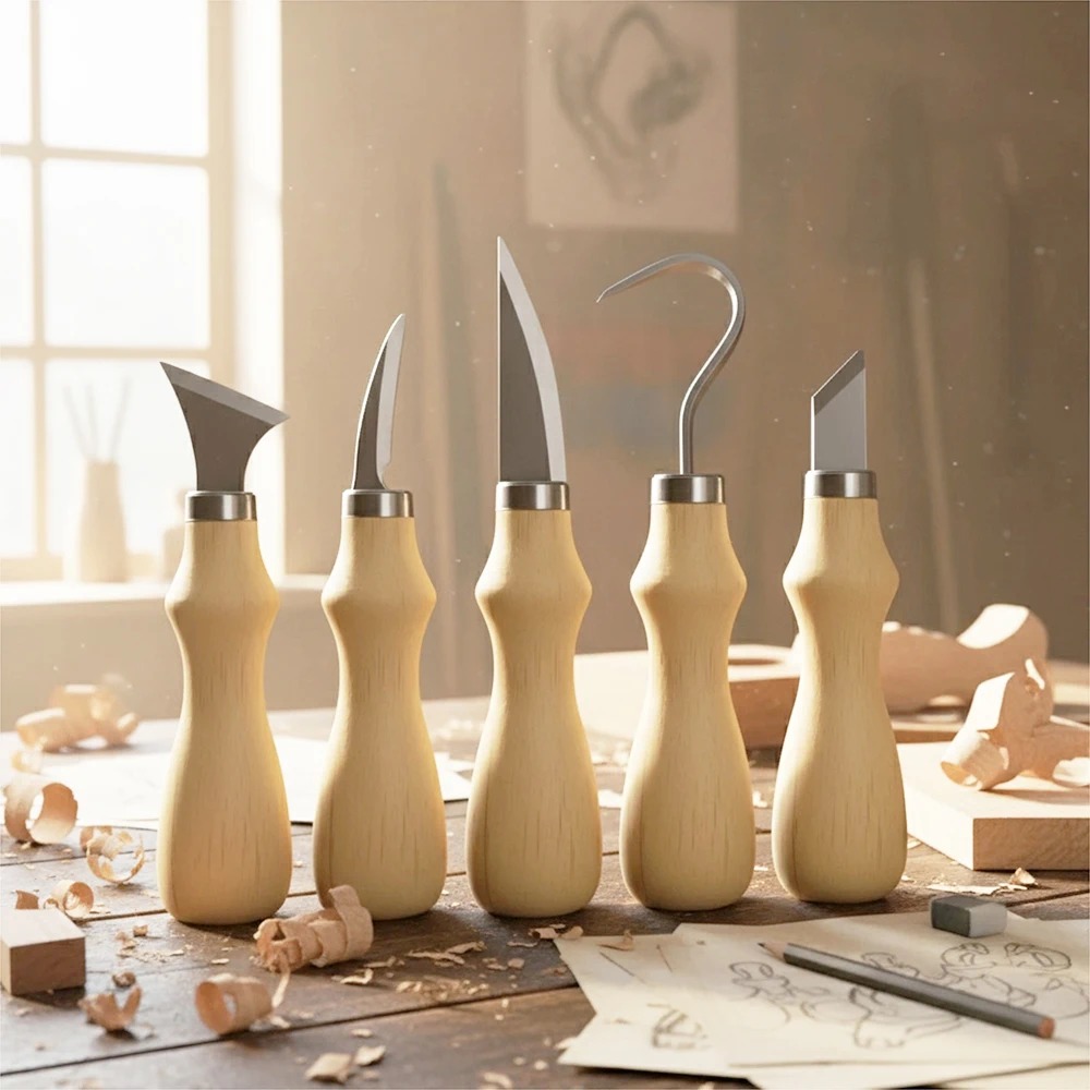 5 adet ahşap oyma alet takımı, - Art Craft Knife incelemesi ve fiyatı