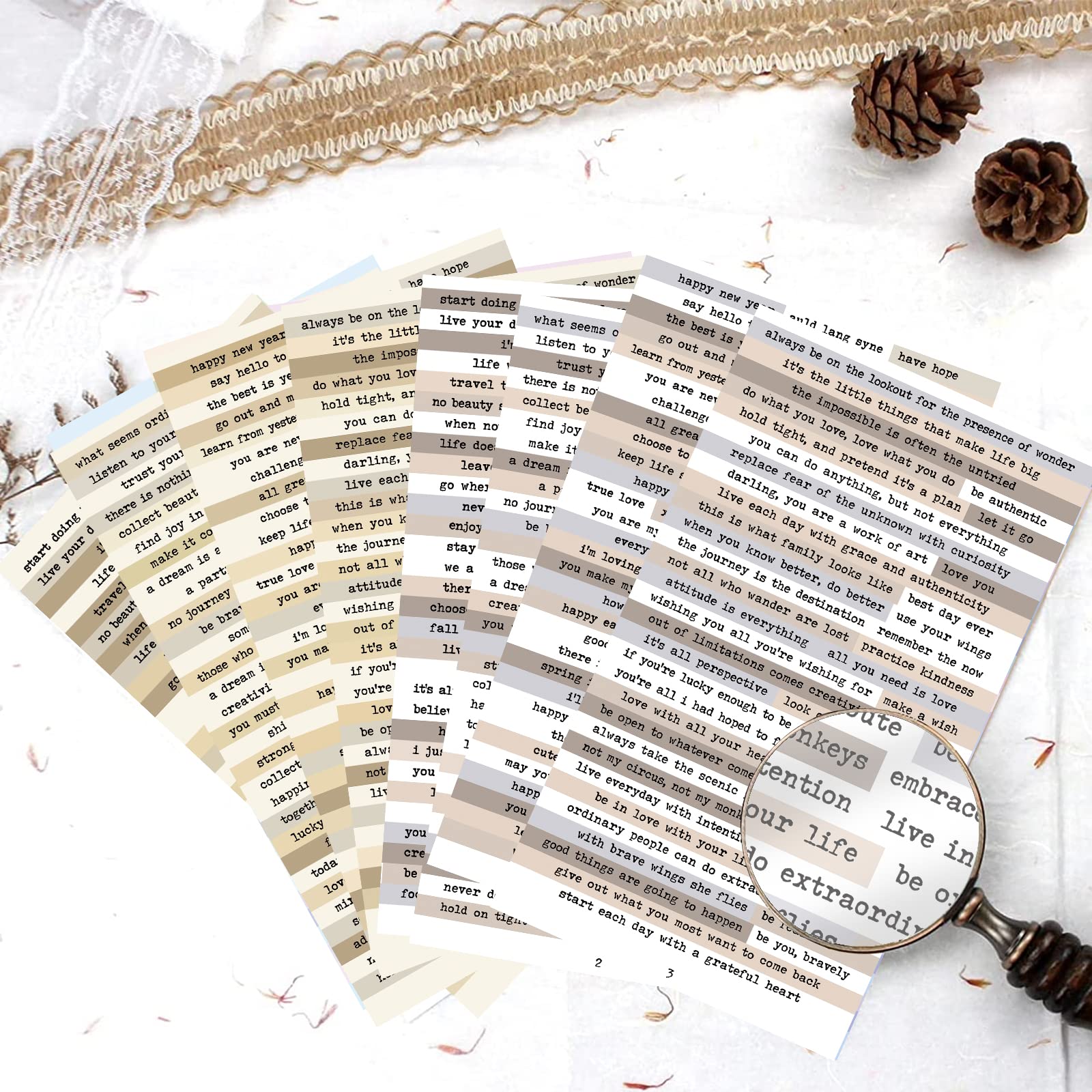 8 adet Kahverengi Notlar Alınt - Art Craft Quotes incelemesi ve fiyatı