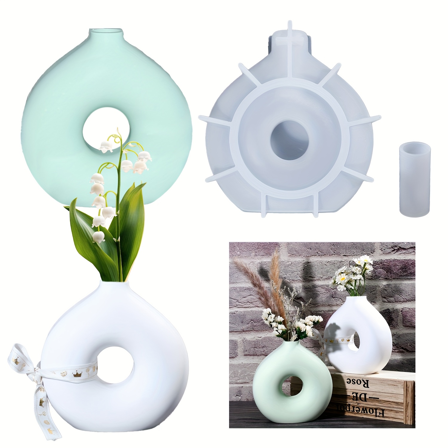 1 DIY Yuvarlak Vazo silikon ka - Art Craft Vase incelemesi ve fiyatı