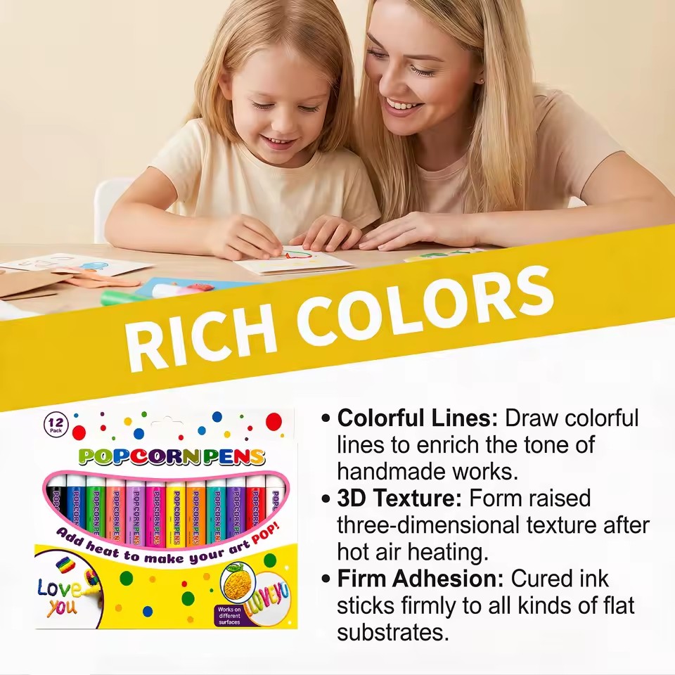 Puffy Popcorn Kalem Seti, Günl - Art Craft Journal incelemesi ve fiyatı