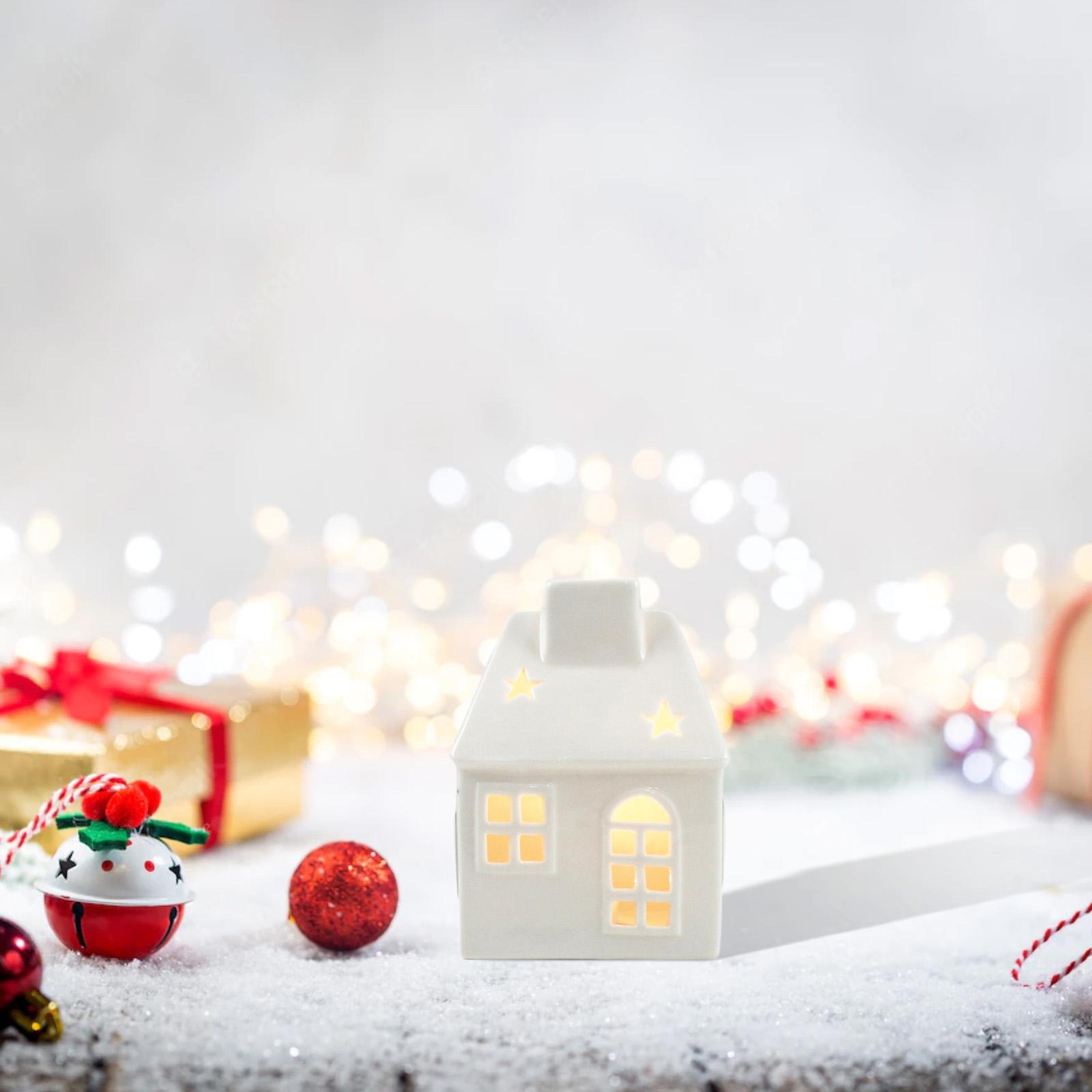 Seramik Noel Evi Yatak Odası M - Art And Craft For Xmas incelemesi ve fiyatı