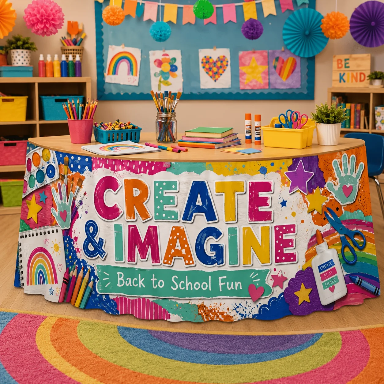Parti masa örtüsü 1, okul etki - Art Craft Class incelemesi ve fiyatı