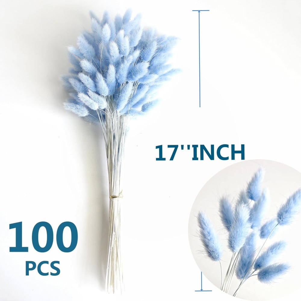 100 adet mavi tavşan kuyruğu ç - Art Craft Vase incelemesi ve fiyatı