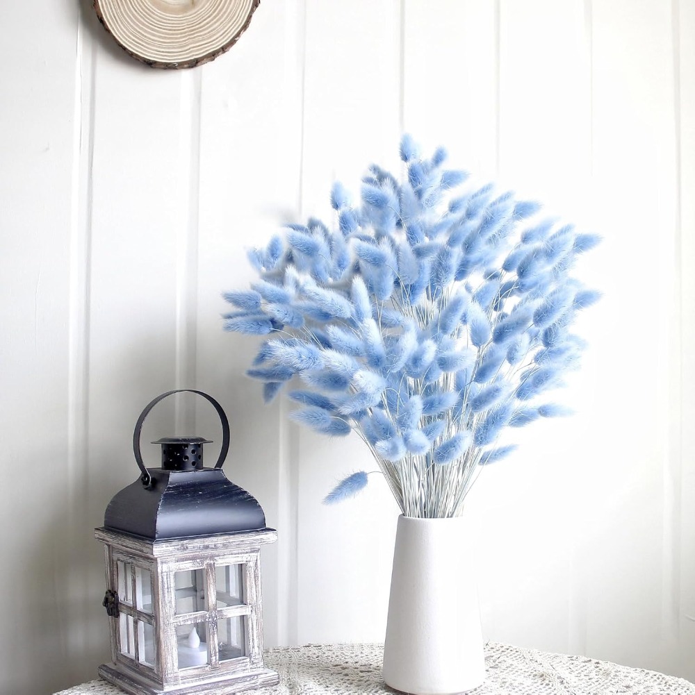 100 adet mavi tavşan kuyruğu ç - Art Craft Vase incelemesi ve fiyatı